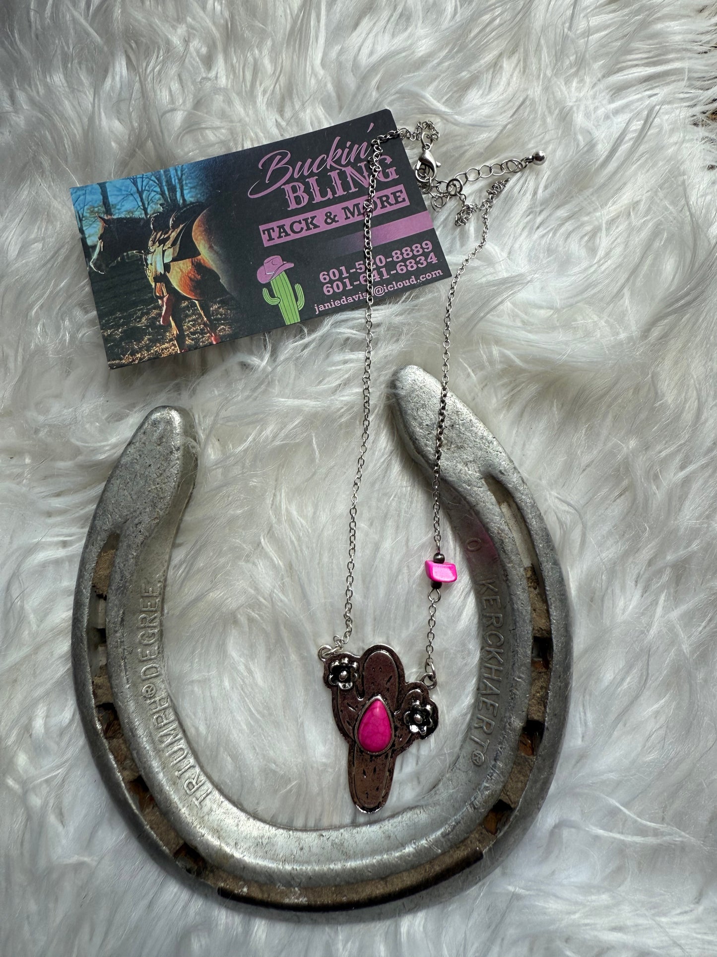 Pink Cactus Necklace
