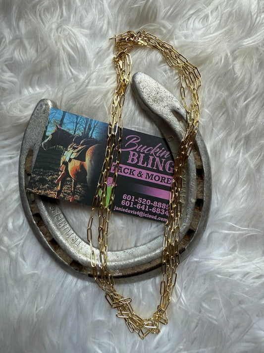 Gold PaperClip Chocker
