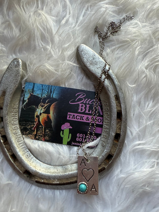 Ace Of Hearts Card Necklace