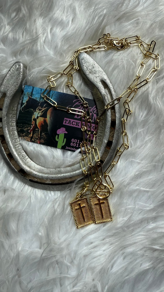 Cross Pendant Gold Necklace
