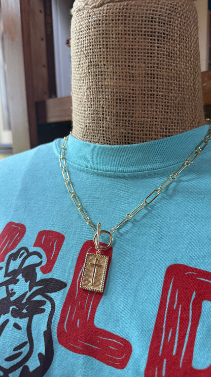 Cross Pendant Gold Necklace