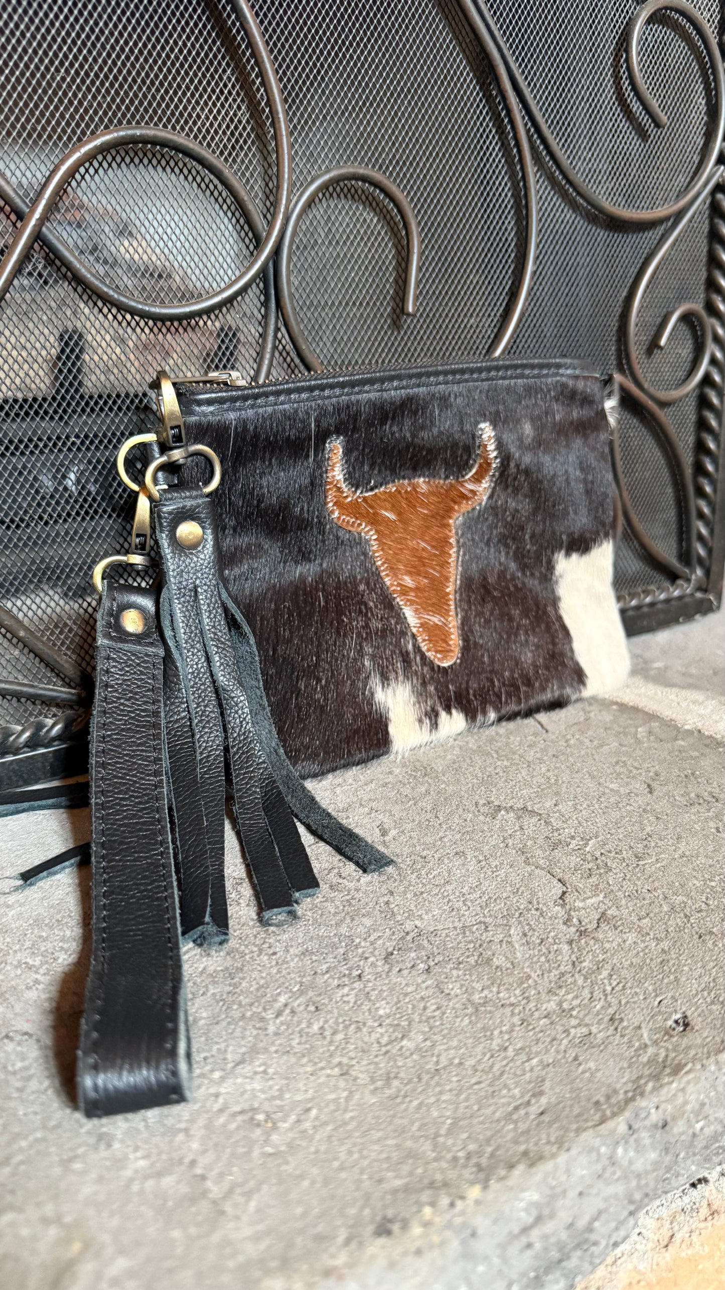 Cowhide Wristlet