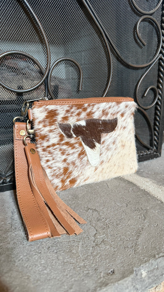 Cowhide Wristlet
