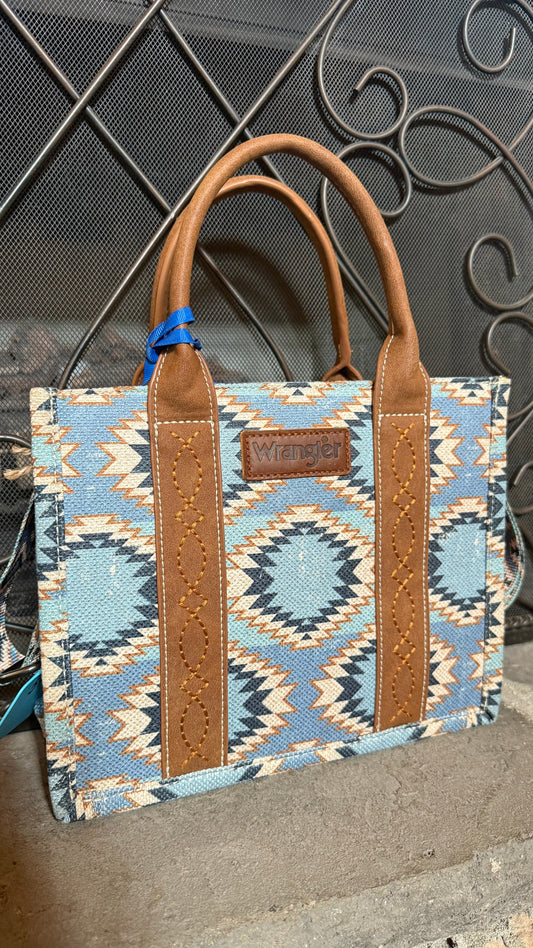 WRANGLER DUAL SIDED PRINT CANVAS TOTE BAG