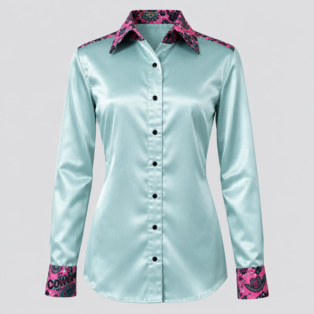 Buckin' Bling YOUTH Cowgirl Blue Rodeo Shirt