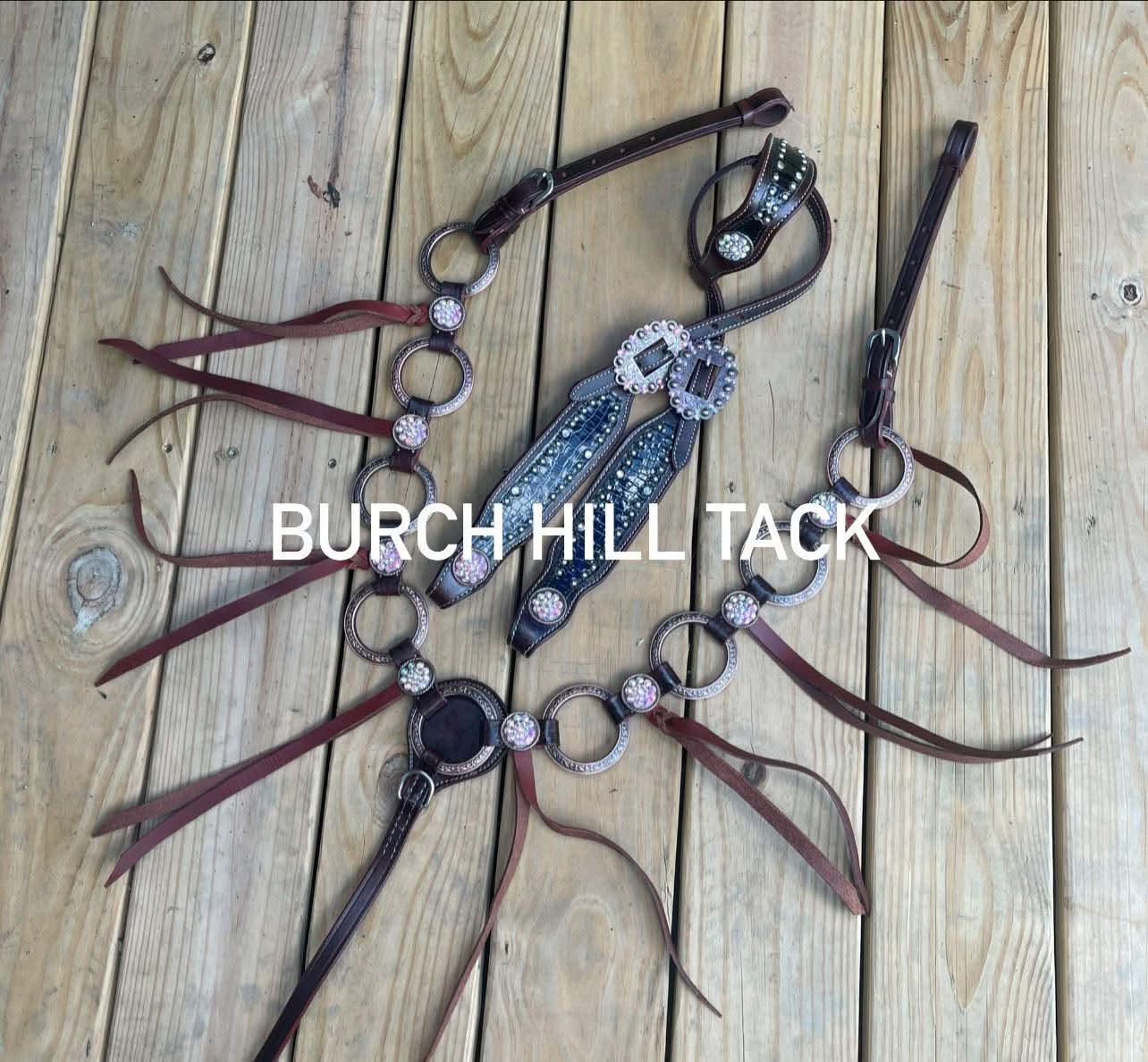 Ready to ship Western Tack Set - Black Fringe, Ring Style (BHT050)