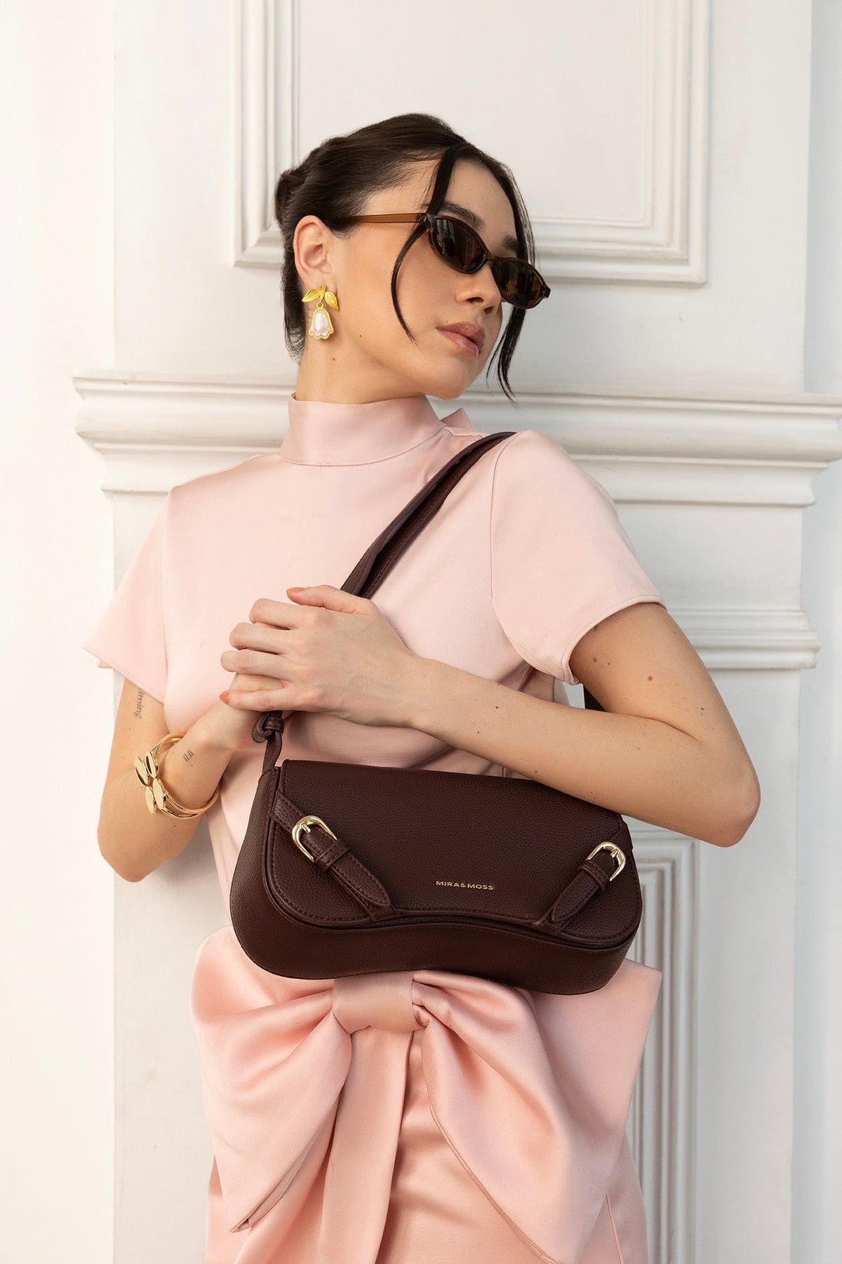 Mira & Moss Colette Shoulder Bag - Cherry Rouge