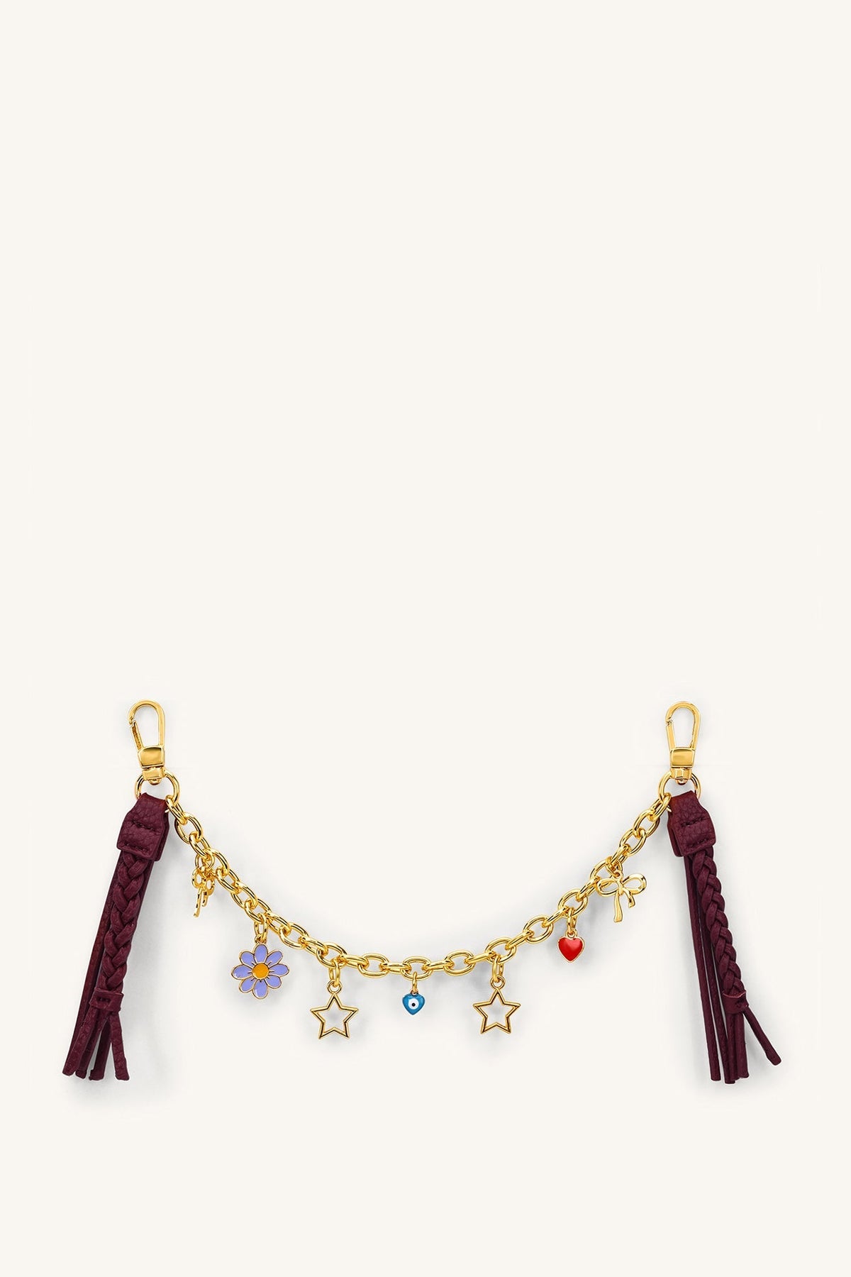 Mira & Moss Celeste Charm Chain - Plum Brown
