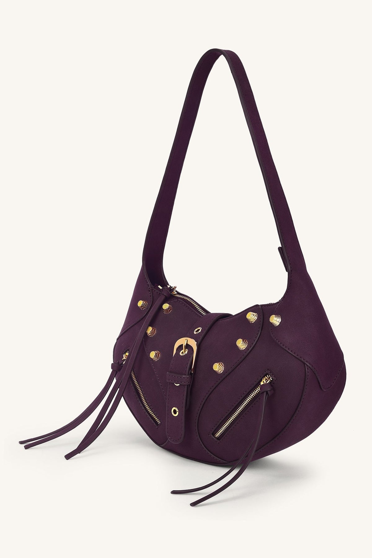 Mira & Moss Ravenne Studded Shoulder Bag - Garnet