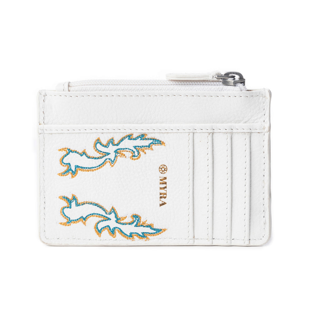 Sparkling Desert Moon Credit Card Holder In Chocolate White