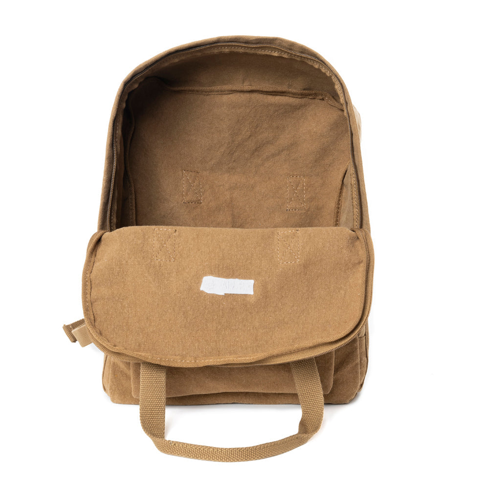 Pioneer Trek Canvas Backpack Bag in Rust Tan