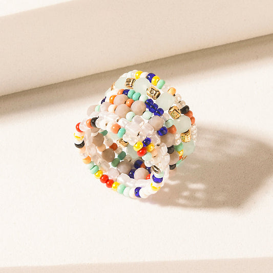 Myra Viva Spiral Ring in Multicolor