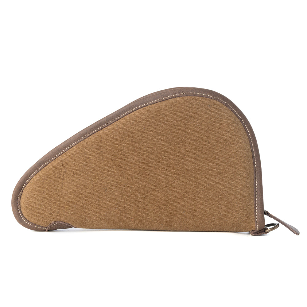 Myra Frontier Mark Cotton Leather Gun Case in Antique Olive