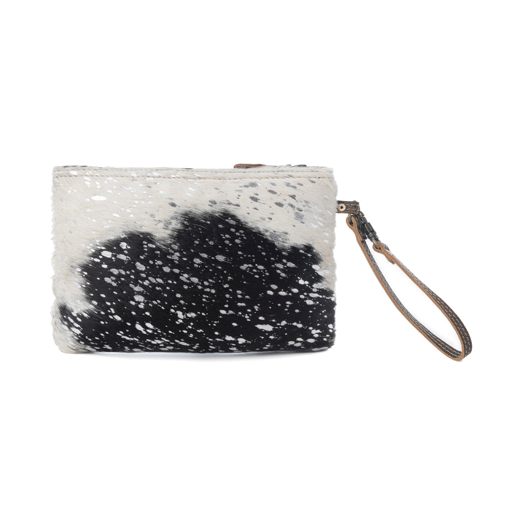 Myra Stardust Pony Western Pouch for Women in black with foil hairon detail