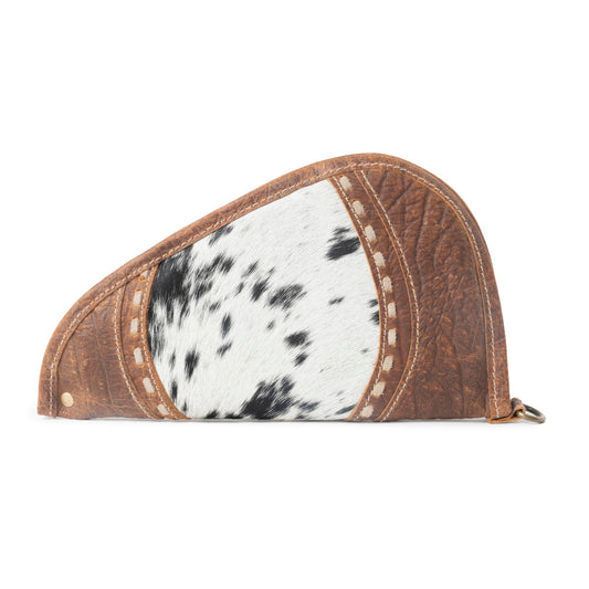 Rustlerâ€™s Range Hairon Leather Gun Case in Rustic Tan