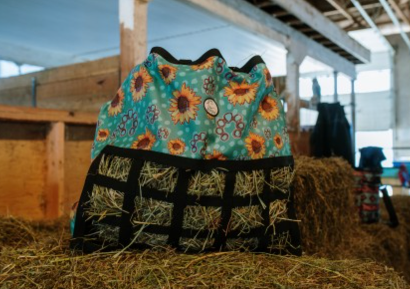 Sunflower Squash Blossom Trailer Hay Bag
