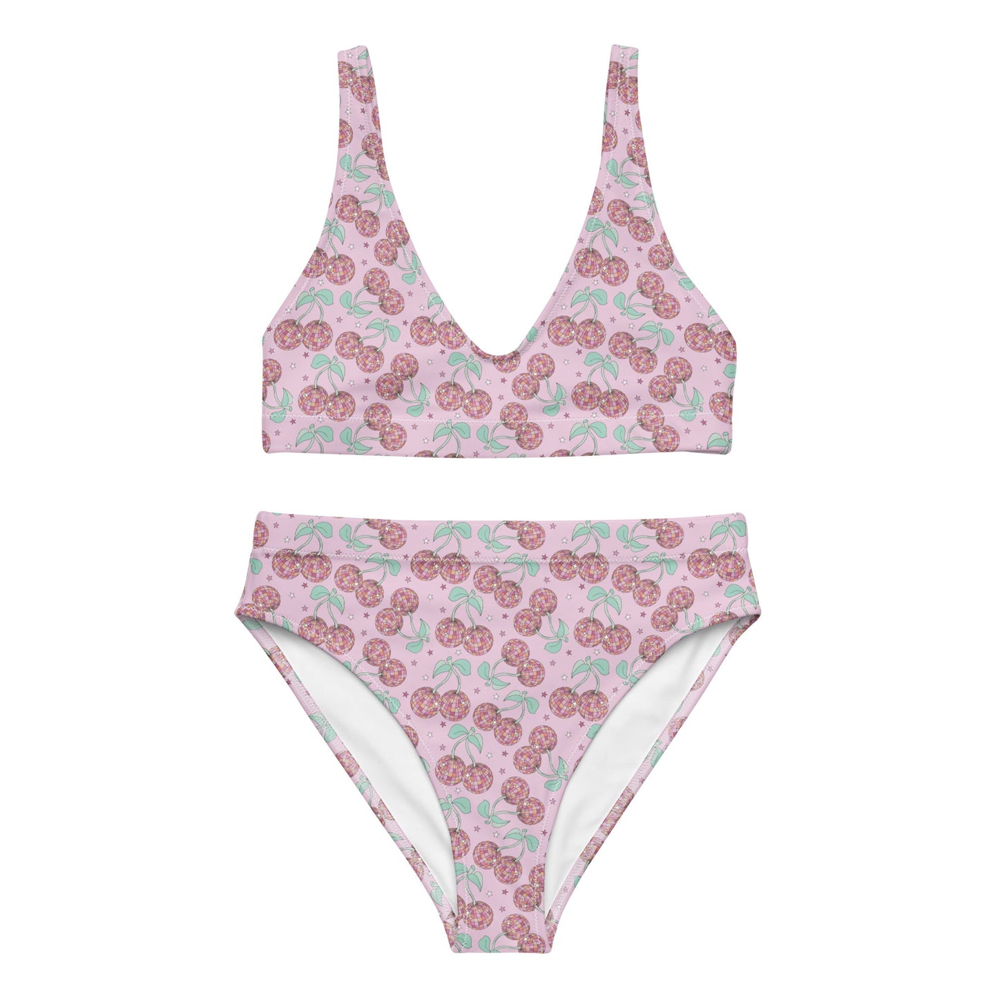 Cherry Groove High Waist Bikini