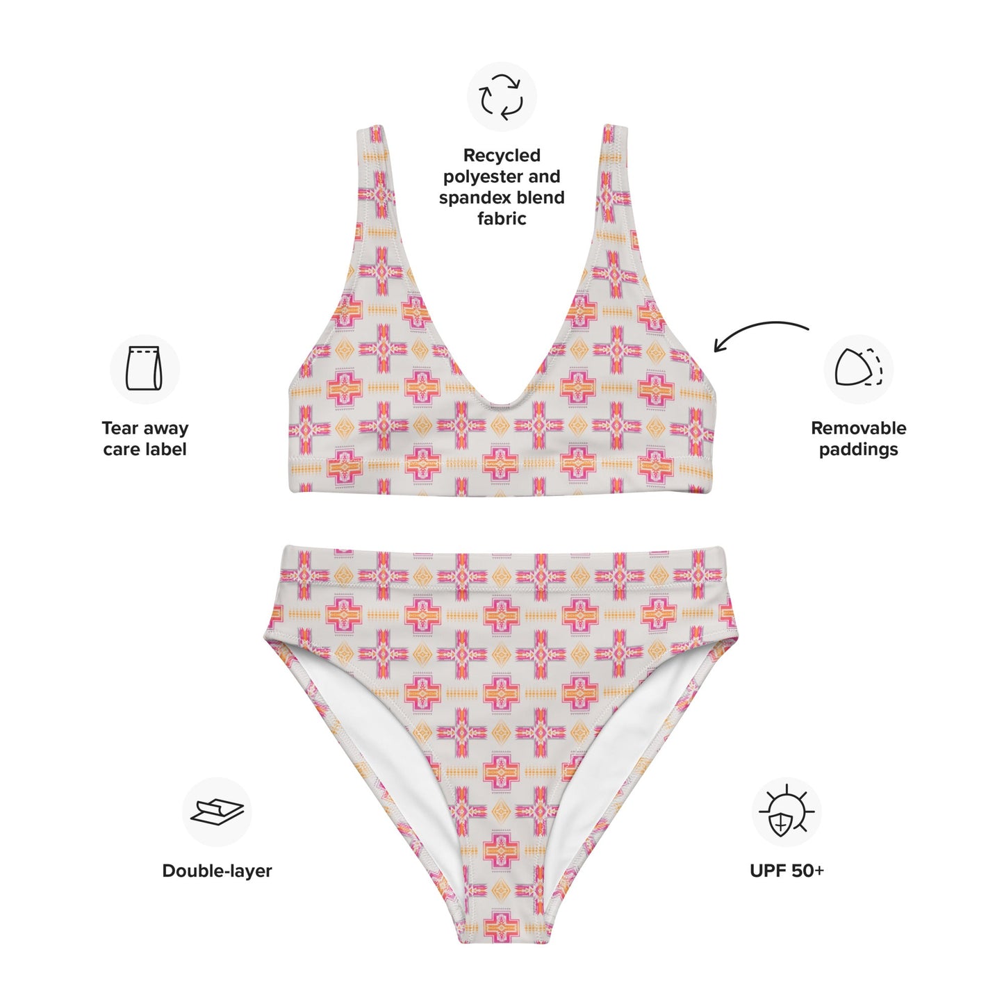 Aztec Trail High-waisted Bikini