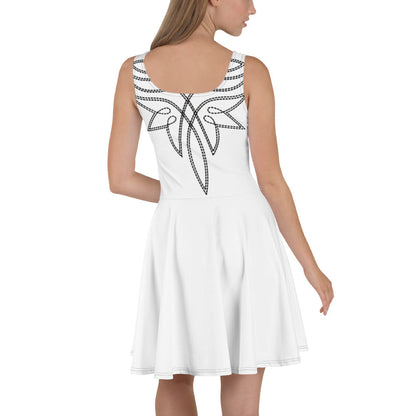 Boot Stitch Print Skater Dress