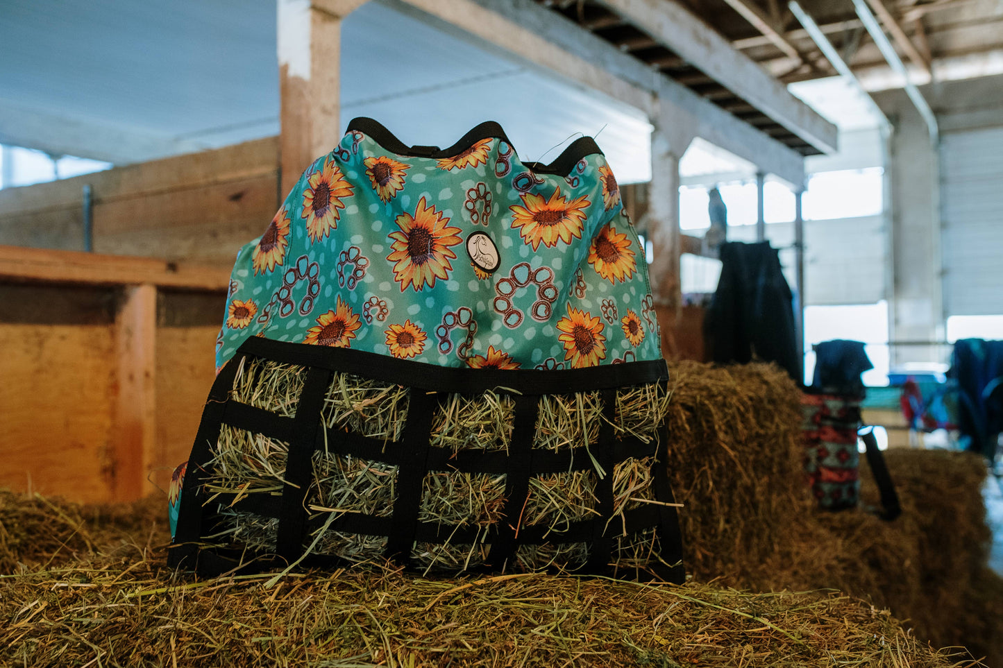 Sunflower Squash Blossom Trailer Hay Bag