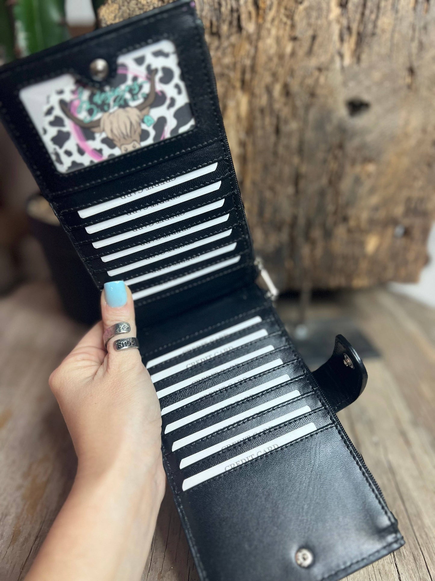 Pink Electric Rodeo Checkers Long Wallet
