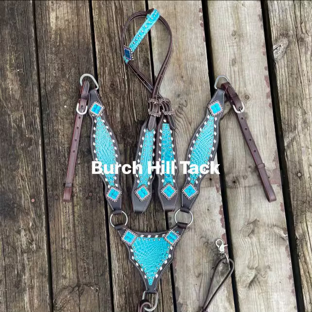 Made to Order Western Tack Set - Teal (BHT089)