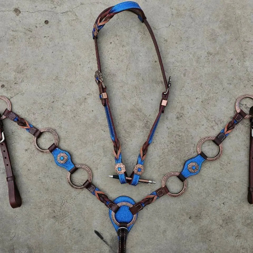 Made to Order Western Tack Set - Blue Ring Set (BHT069)