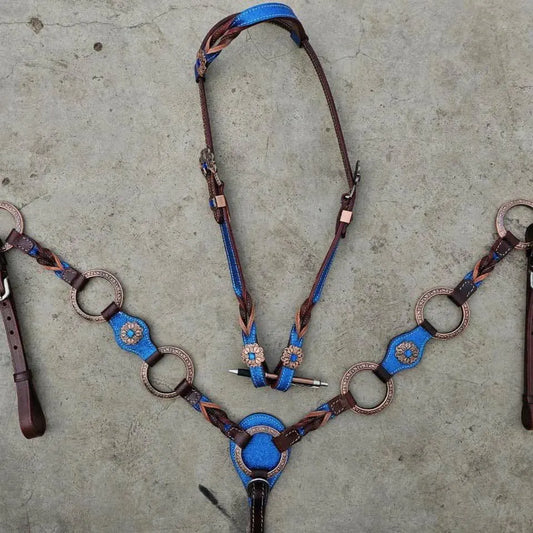 Made to Order Western Tack Set - Blue Ring Set (BHT069)