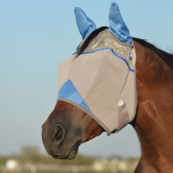 Cashel Crusader Fly Mask with Ears for Horses, Durable Micromesh UV Protection