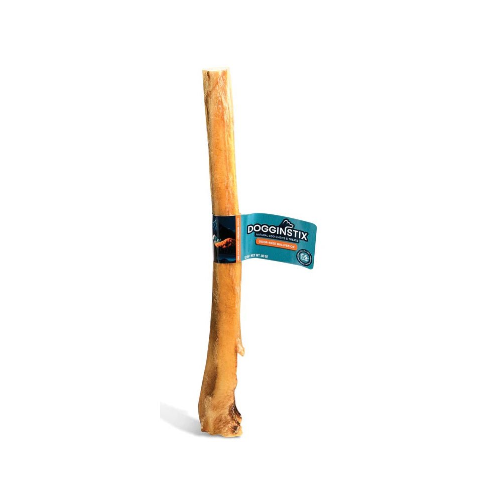 Dogginstix Bully Stick Dog Chew, All-Natural, Grass-Fed Beef, Odor-Free