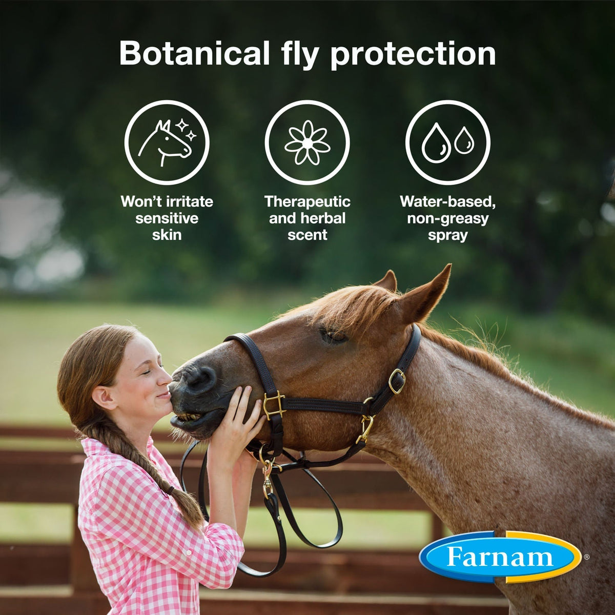Farnam Equisect Water-Based Botanical Fly Repellent for Horses, Dogs and Cats