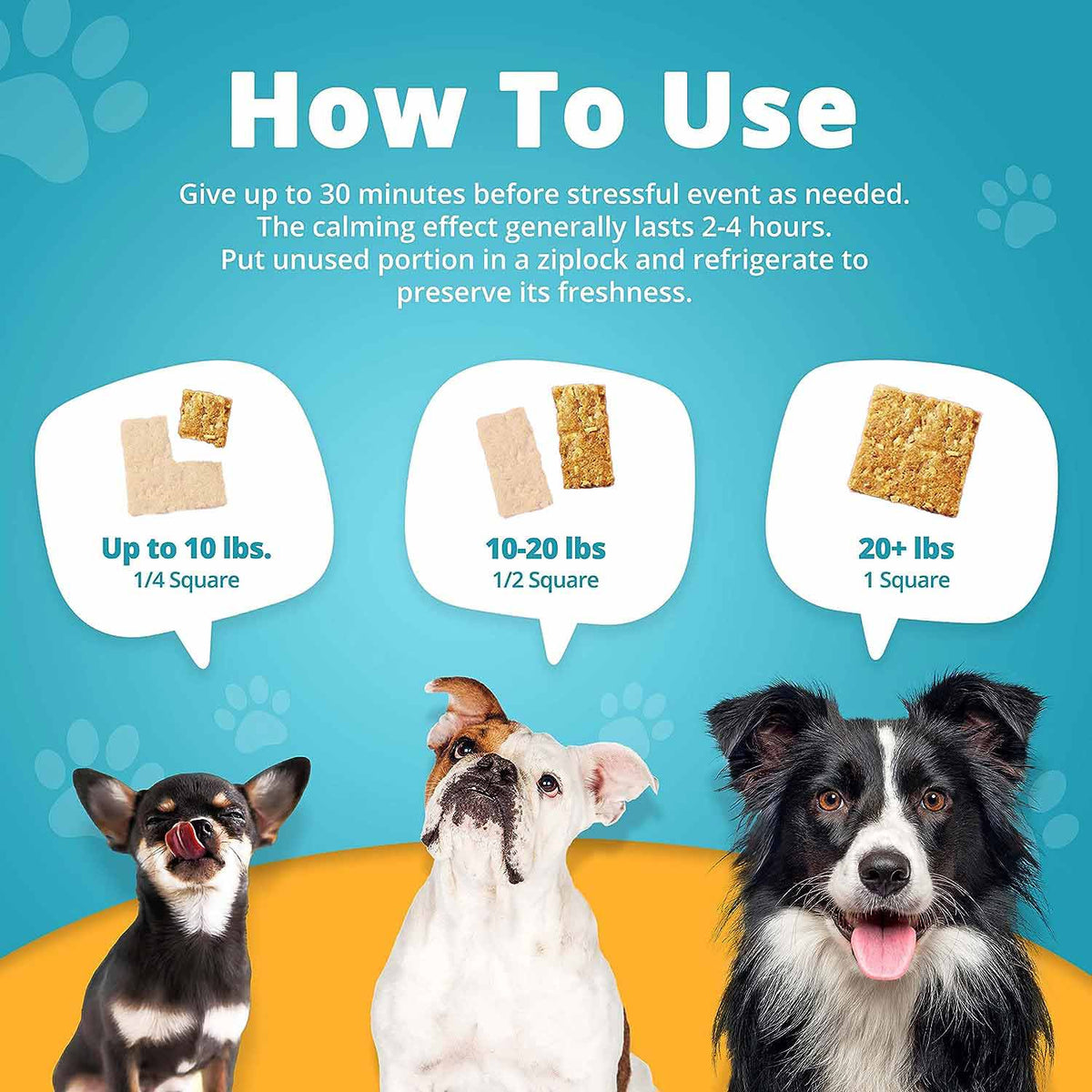 Heavenly Hounds Relaxation Squares Calming Treats for Dogs