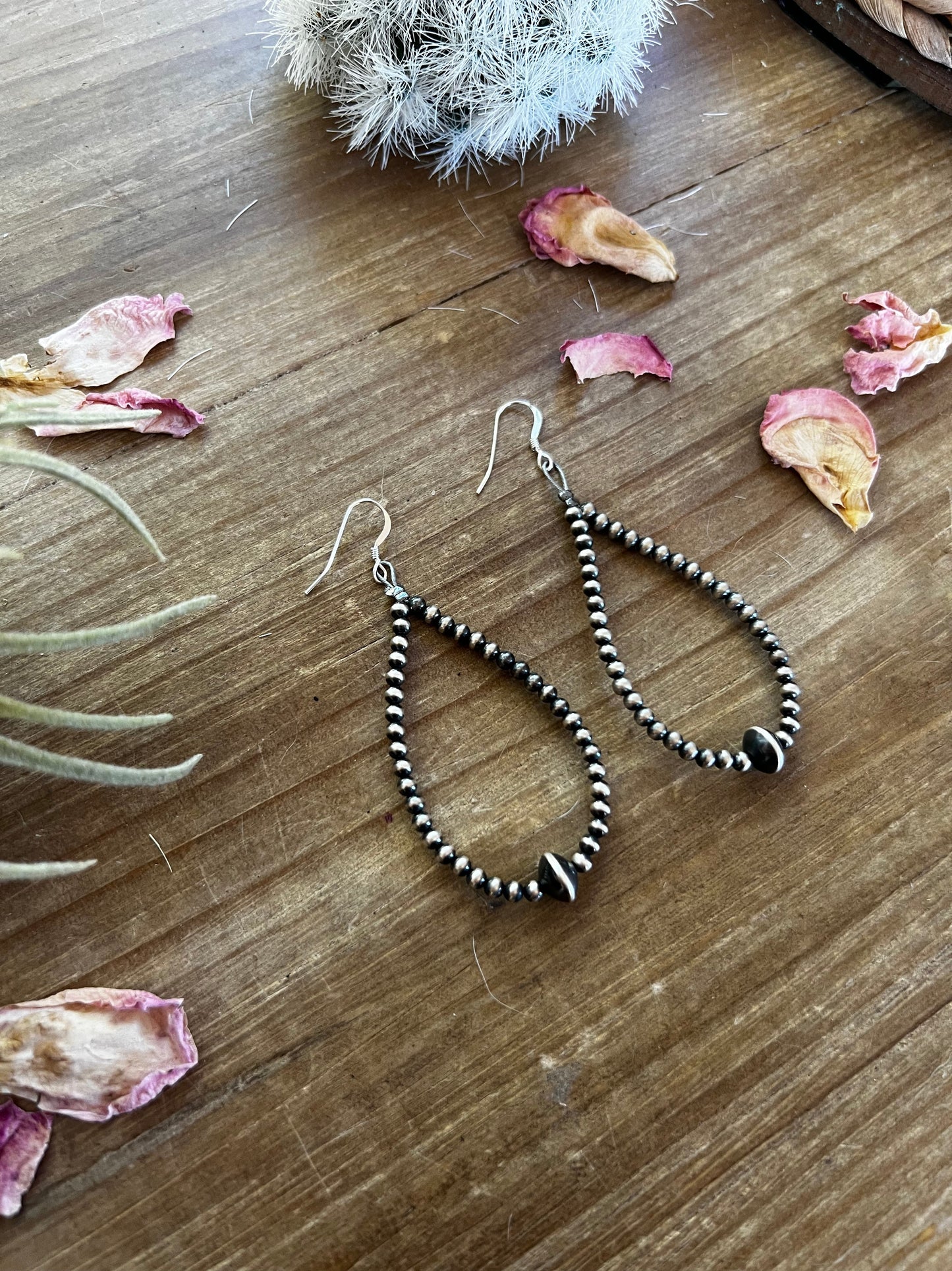 Smaller Sterling Silver Pearls earrings teardrop