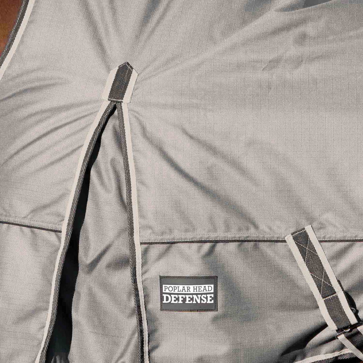 Jeffers Poplar Head "Defense" 1680 Denier Turnout Blanket with High Neck, 240 Gram, Plymouth Brown