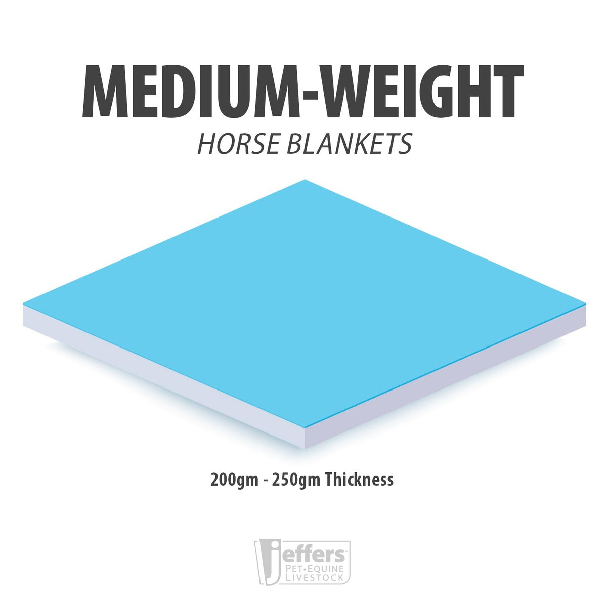 Jeffers Poplar Head "Origin" 600D Medium Weight Turnout Blanket, 240g | Waterproof & Breathable Horse Blanket