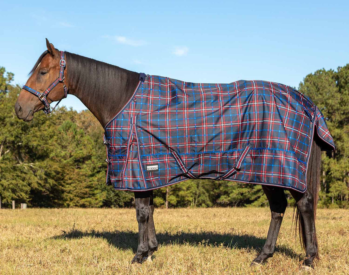 Jeffers Poplar Head "Origin" 600D Medium Weight Turnout Blanket, 240g | Waterproof & Breathable Horse Blanket