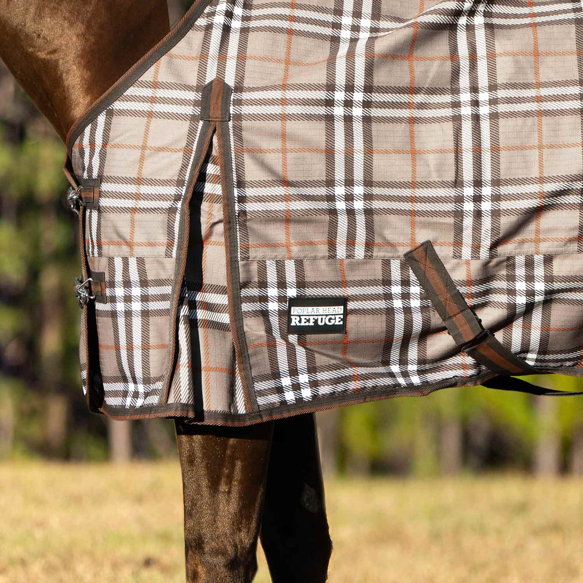 Jeffers Poplar Head "Refuge" 1200D Medium Weight Turnout Blanket, 240g - Waterproof, Breathable Horse Blanket