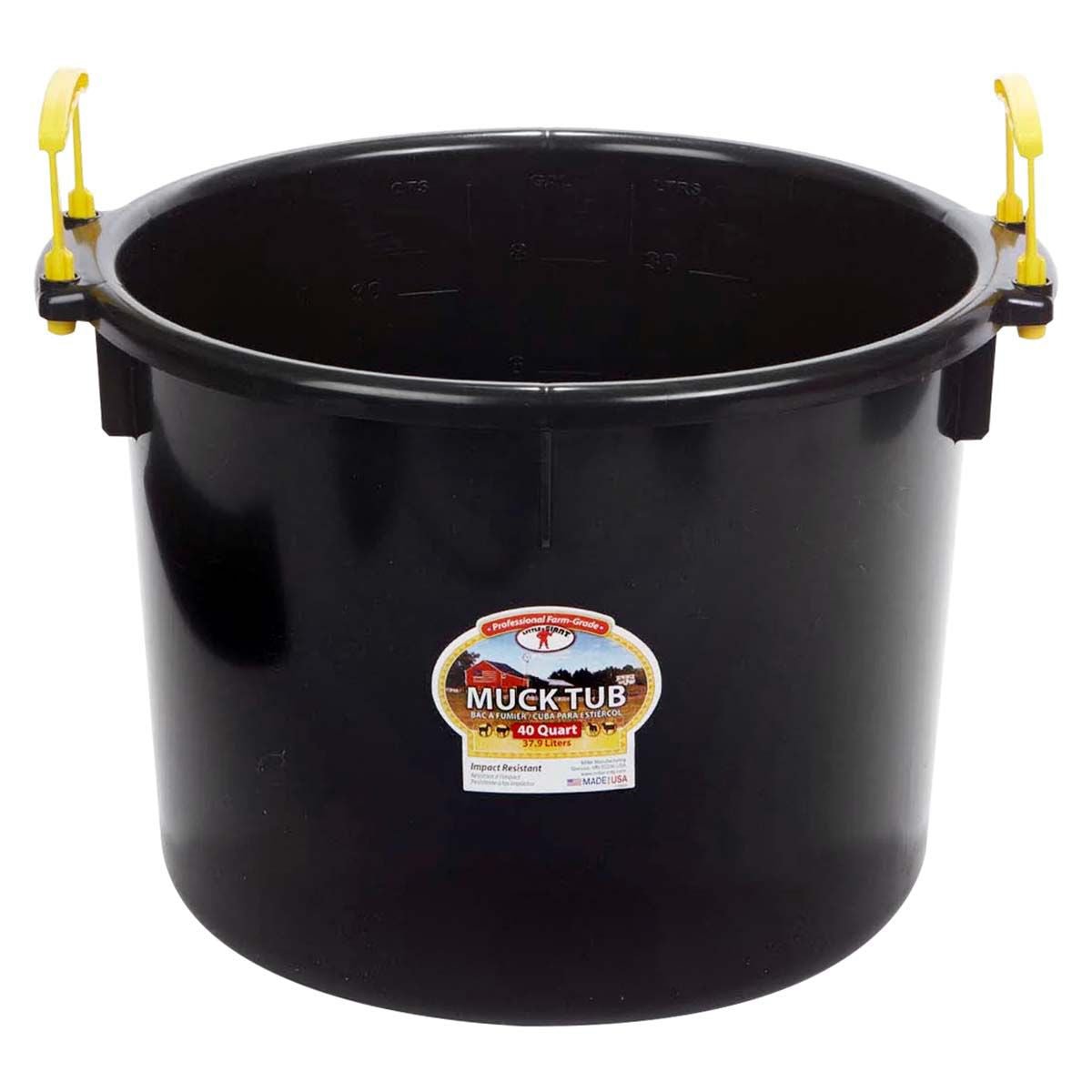 Little Giant Muck Tub – 40 & 70 Quart Heavy Duty Muck Bucket with Plastic Handles