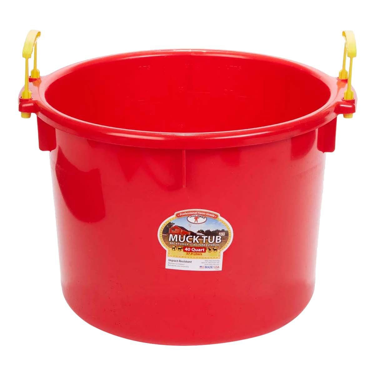 Little Giant Muck Tub – 40 & 70 Quart Heavy Duty Muck Bucket with Plastic Handles