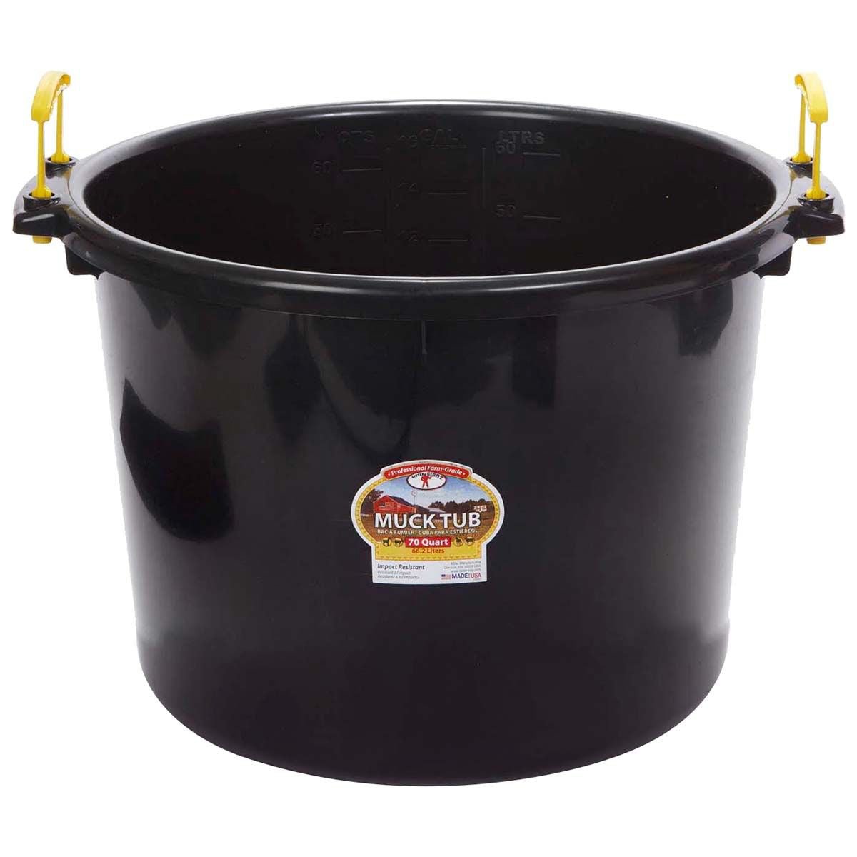 Little Giant Muck Tub – 40 & 70 Quart Heavy Duty Muck Bucket with Plastic Handles