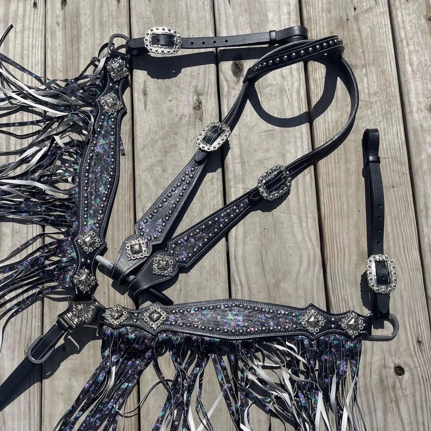READY TO SHIP Western Tack Set - Black Leather (BHT097)