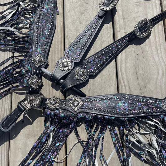 READY TO SHIP Western Tack Set - Black Leather (BHT097)